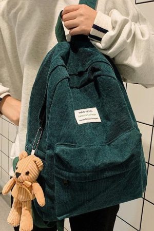 Teddy Bear Corduroy School Backpack