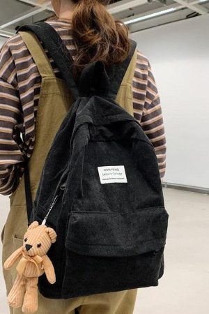 Teddy Bear Corduroy School Backpack
