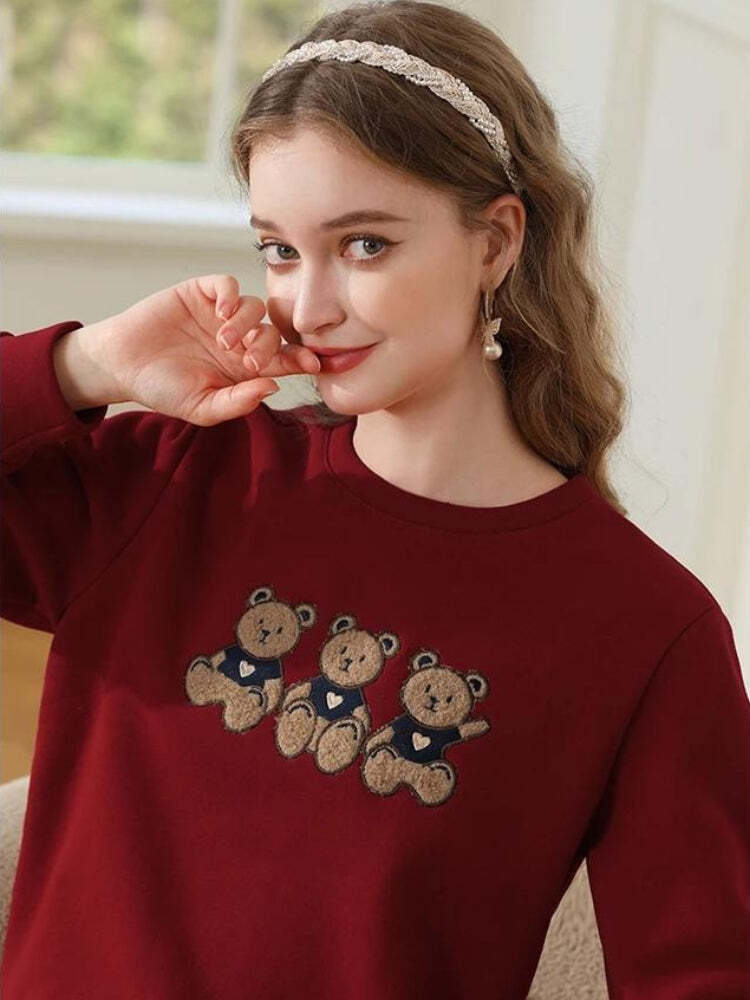 Teddy Bears Embroidered Sweatshirt Teddy Bears Embroidered Sweatshirt
