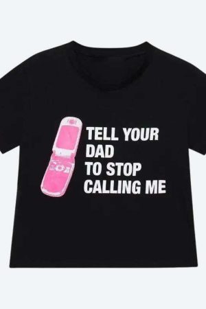 Tell Your Dad Crop Tee