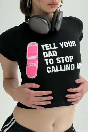 Tell Your Dad Crop Tee