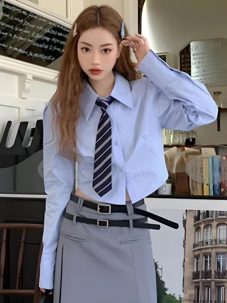 Tie Crop Shirt Tie Crop Shirt