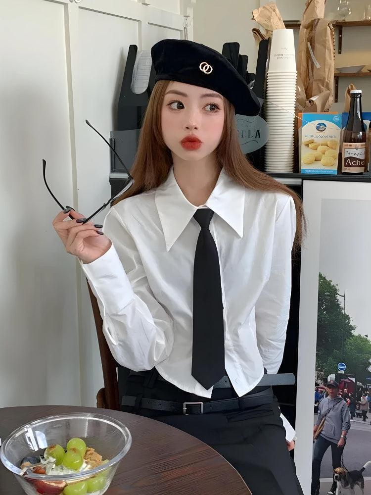 Tie Crop Shirt Tie Crop Shirt