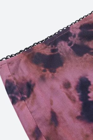 Tie Dye Mesh Mini Skirt
