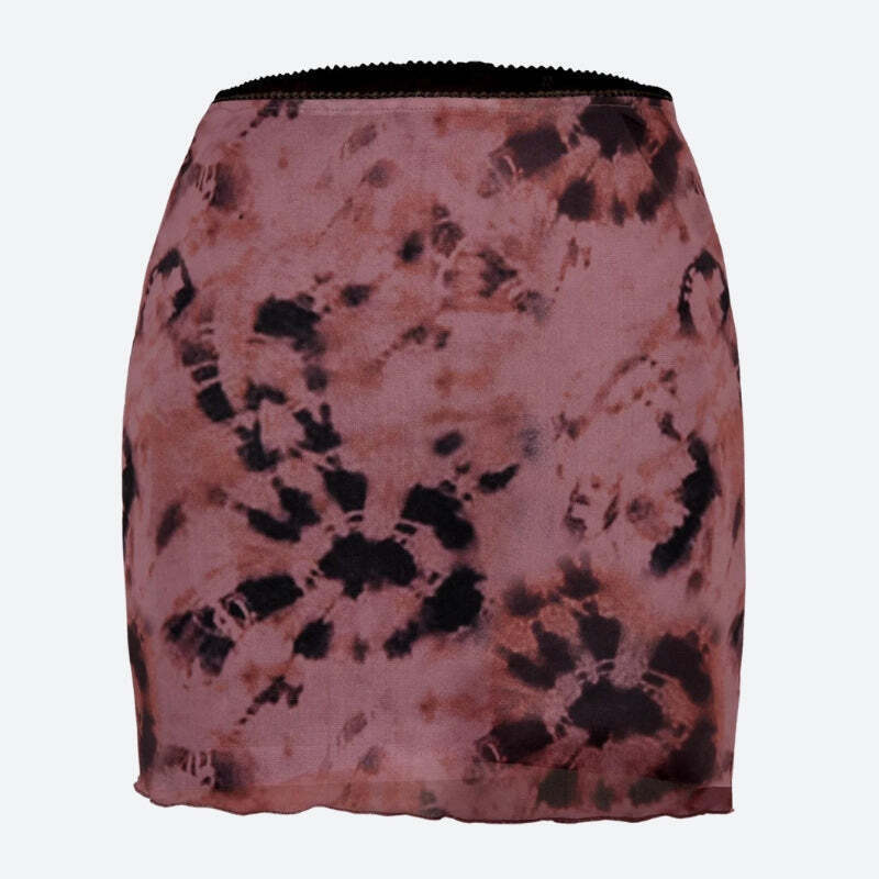 Tie Dye Mesh Mini Skirt Tie Dye Mesh Mini Skirt