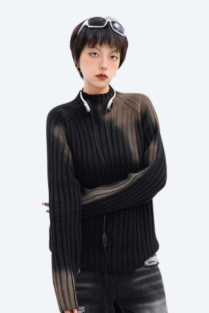 Tie Dye Ribbed Sweater