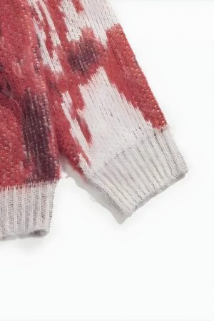 Tie Dye Turtle Neck Knitted Sweater