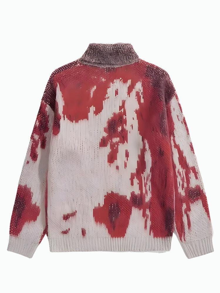 Tie Dye Turtle Neck Knitted Sweater Tie Dye Turtle Neck Knitted Sweater