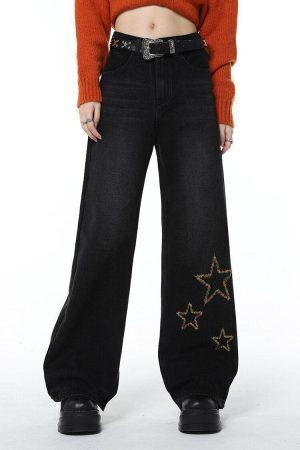 Tinsel Stars Wide Leg Jeans