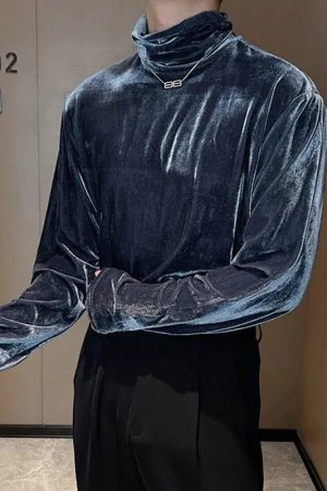 Velvet Turtle Neck Top