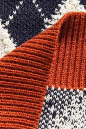 Vintage Argyle Knitted Sweater