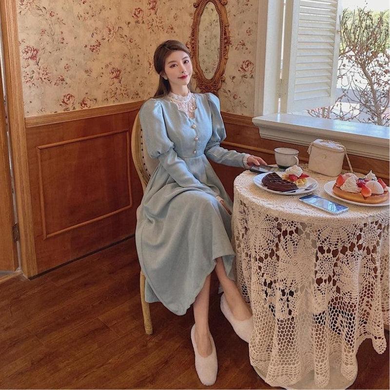 Vintage Balloon Sleeve Maxi Dress Vintage Balloon Sleeve Maxi Dress