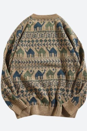 Vintage Camel Knitted Sweater