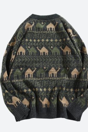 Vintage Camel Knitted Sweater