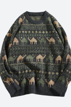 Vintage Camel Knitted Sweater