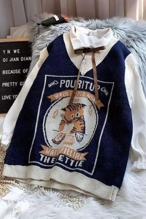 Vintage Cat Sweater Vest