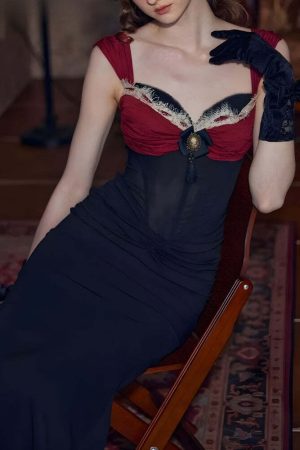 Vintage Corset Bodycon Maxi Dress