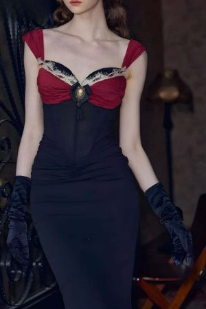 Vintage Corset Bodycon Maxi Dress