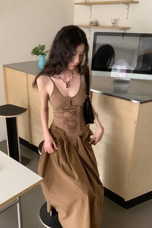 Vintage Corset Maxi Dress