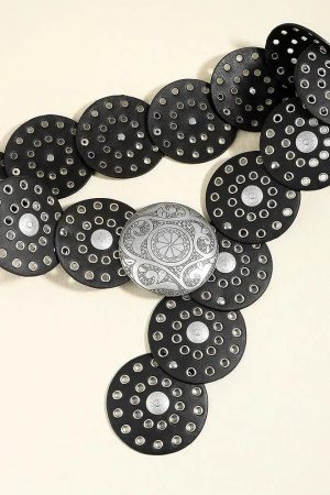 Vintage Ethnic Floral Buckle Belt