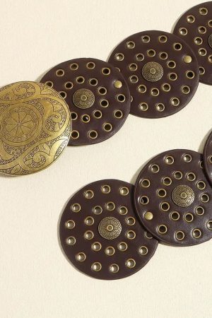 Vintage Ethnic Floral Buckle Belt