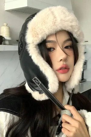 Vintage Faux Fur Aviator Hat