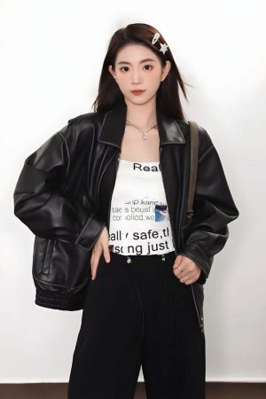 Vintage Faux Leather Jacket