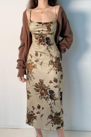 Vintage Floral Maxi Dress