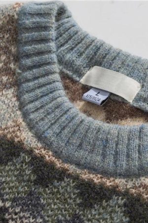 Vintage Jacquard Knitted Sweater