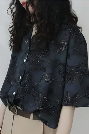 Vintage Leaf Designed Shirt