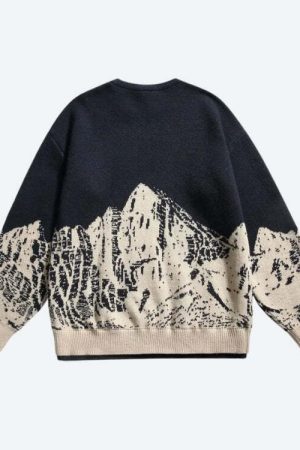 Vintage Mountain Knitted Sweater