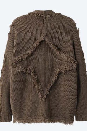 Vintage Pockets Tasseled Knitted Cardigan