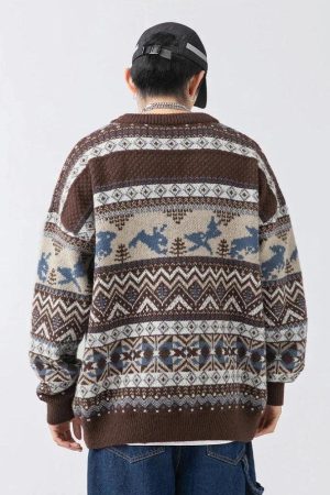 Vintage Rabbits Knitted Sweater