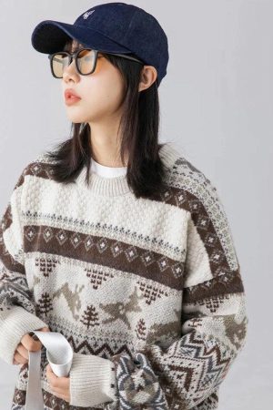 Vintage Rabbits Knitted Sweater