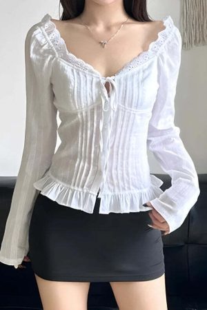 Vintage Ruffled Blouse