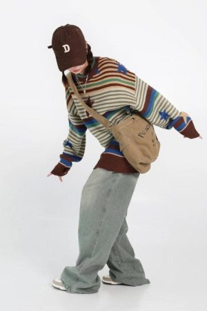 Vintage Star Printed Knit Sweater