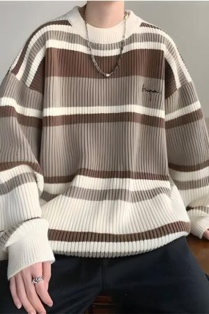 Vintage Striped Knitted Sweater
