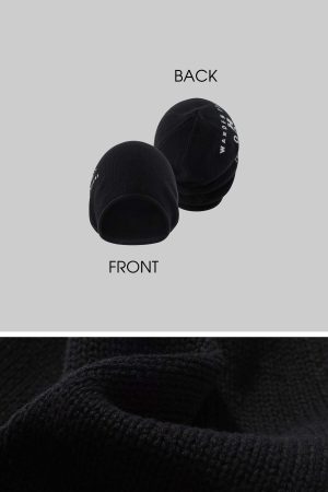 WARDEN EDGE 021 Knit Sweater & Graphic Beanie Set