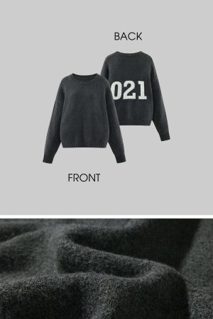 WARDEN EDGE 021 Knit Sweater & Graphic Beanie Set