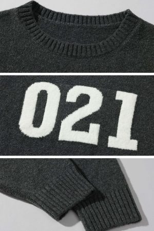 WARDEN EDGE 021 Knit Sweater & Graphic Beanie Set