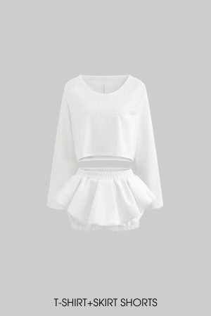 WARDEN EDGE A-Line Peplum Skirt Shorts