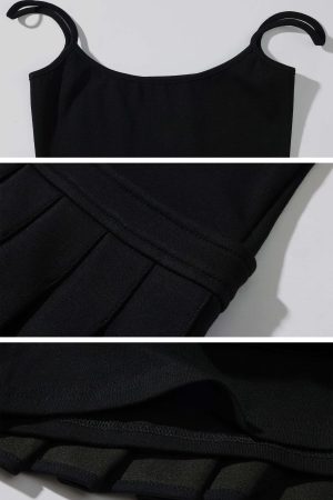 WARDEN EDGE Asym Pleated Rib Knit Mini Dress