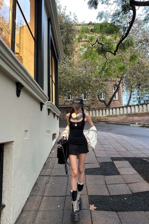 WARDEN EDGE Asym Pleated Rib Knit Mini Dress