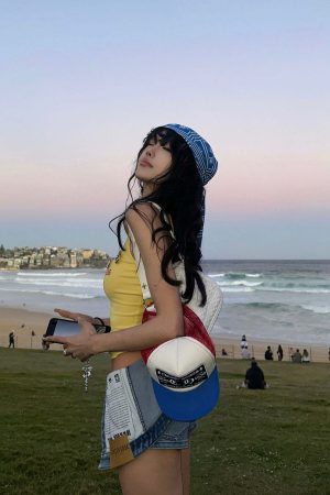 WARDEN EDGE Asymmetric Denim Shorts with Patch Print Detail