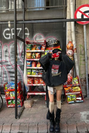 WARDEN EDGE Asymmetric Layered Shorts with Striped Draped Panel