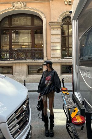 WARDEN EDGE Asymmetric Layered Shorts with Striped Draped Panel