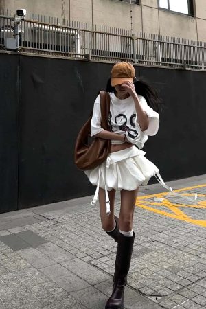 WARDEN EDGE Asymmetric Layered Skirt Set