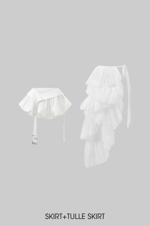 WARDEN EDGE Asymmetric Layered Skirt Set