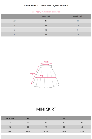 WARDEN EDGE Asymmetric Layered Skirt Set