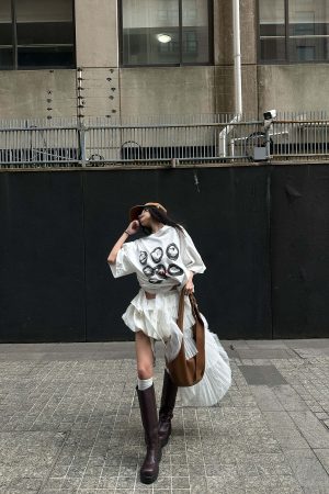 WARDEN EDGE Asymmetric Layered Skirt Set